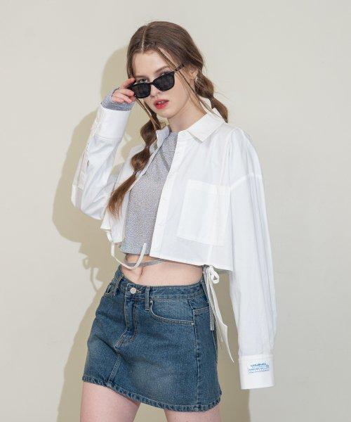 KATHY BELT SHORT SHIRT _ WHITE