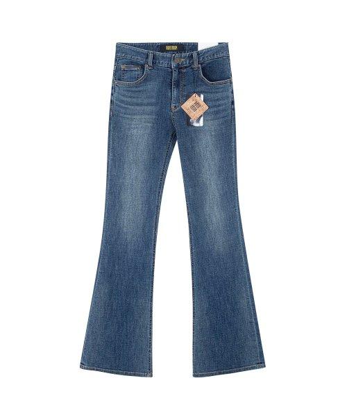 워시드 블루 데님 부츠컷