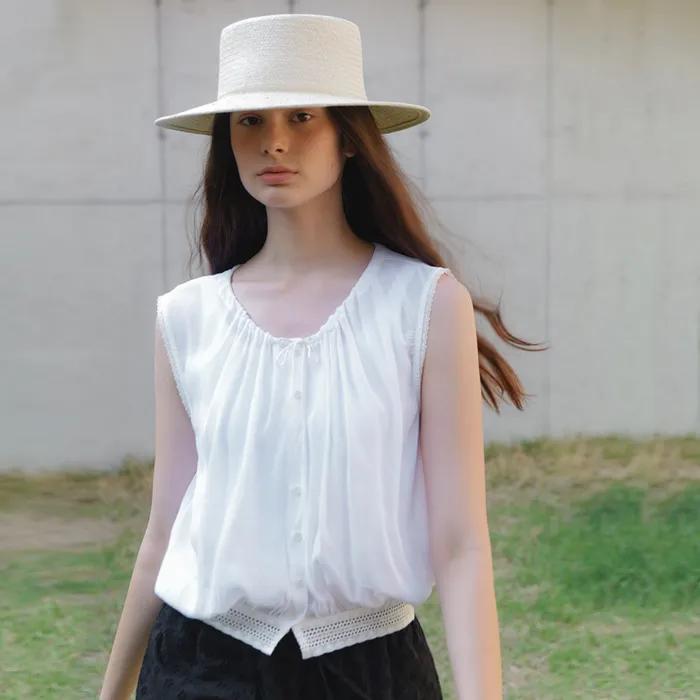 Clair lace sleeveless blouse_2colors