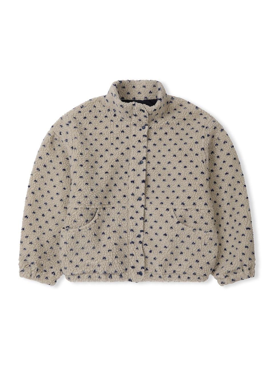 [11/22 예약발송] Dot Fleece Jacket Ivory_F244JP01