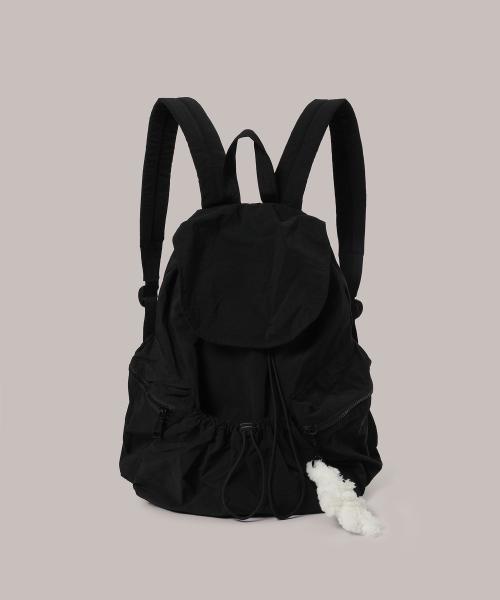 [키링증정] 러슬 스트링 백팩 - 블랙