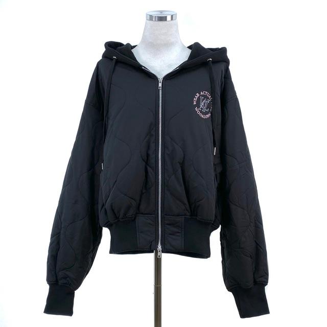 [새상품] 우알롱 퀄티드 후드 자켓