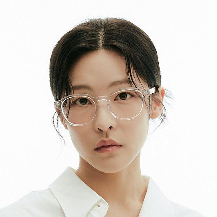 [illusionist] 오버사이즈 프렌치 스퀘어 뿔테 투명 클리어 안경테 IL7410 2020G 블루라이트 렌즈 선택