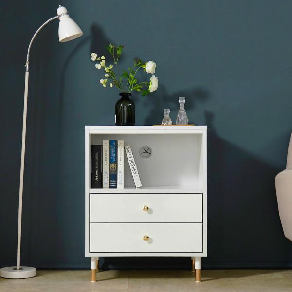 오아라 화이트 2단 키높은 협탁(W500x D380x H715)