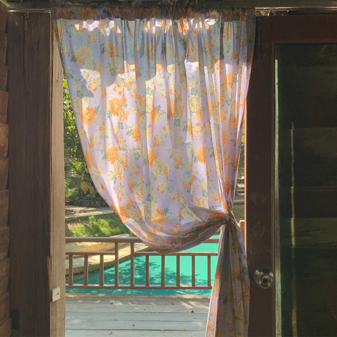 lavender floral fabric
