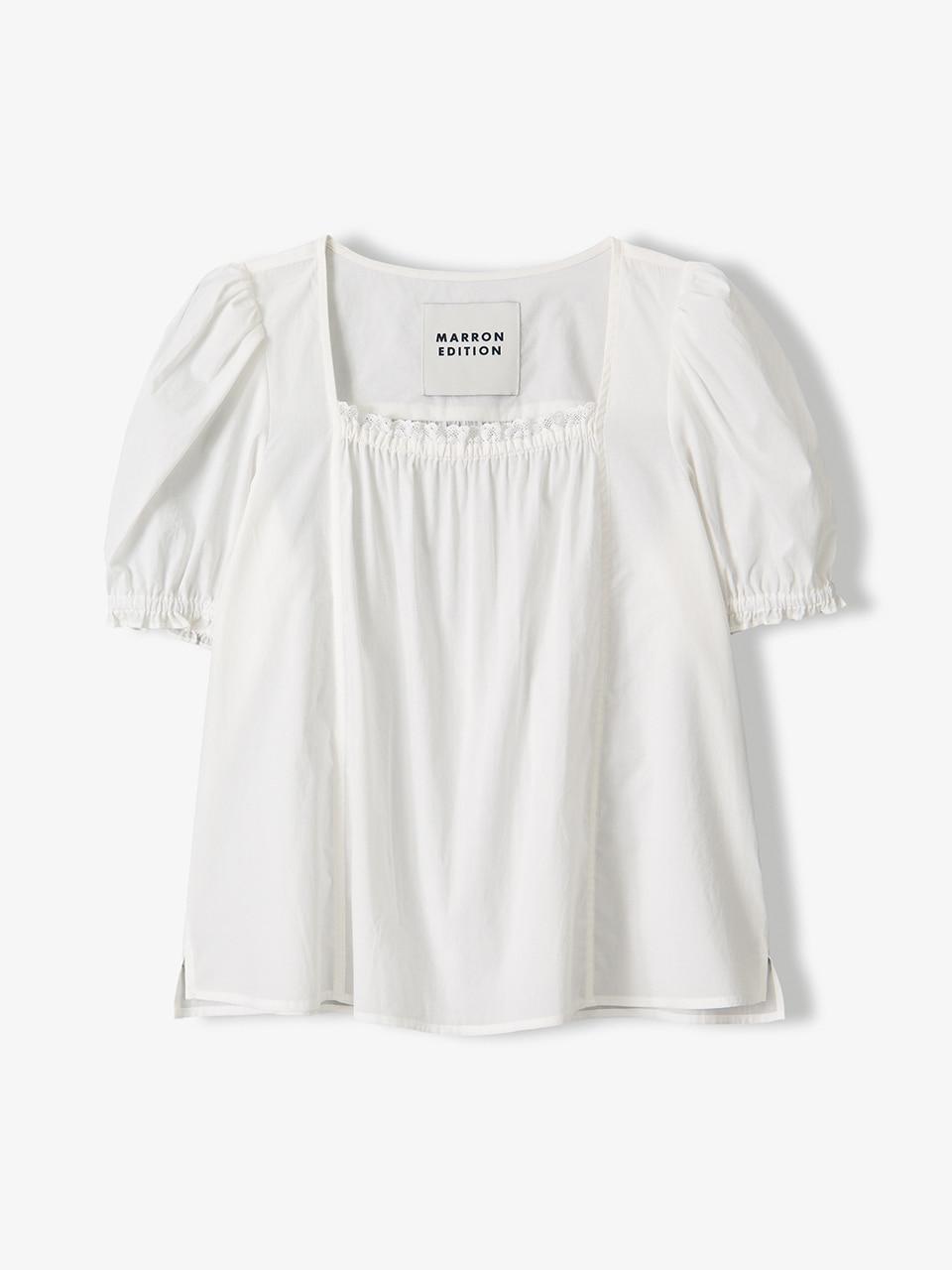 25 Summer2_ White Square Neck Blouse
