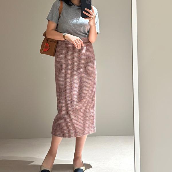 르수브울체크스커트(울혼방)(S/M)(1C)