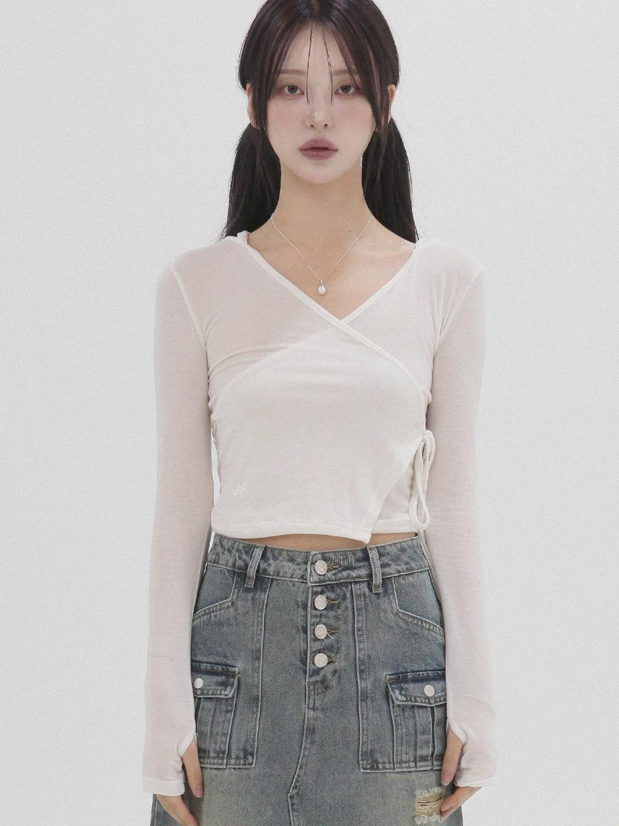 Cross lap hoodie (white)