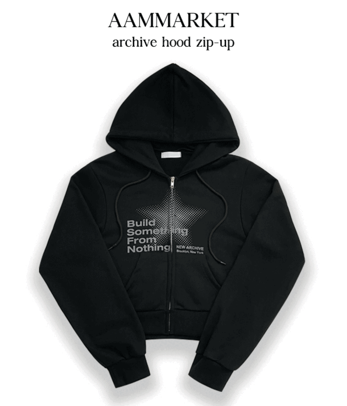 [y2k/주문폭주] 아카이브 빈티지 세미크롭 후드집업