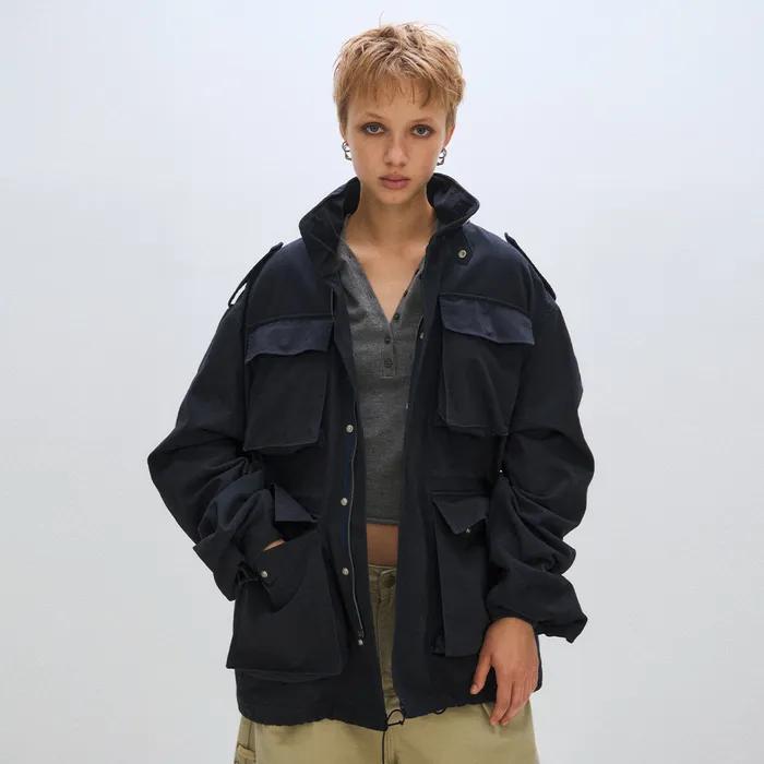 POCKET FIELD JACKET, NAVY
