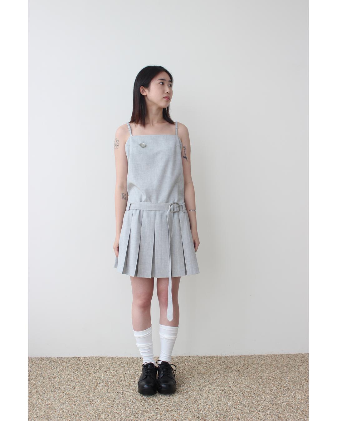 Shimmy Low-Pleats Dress