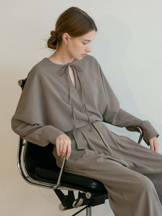 Ribbon Blouse (Beige)