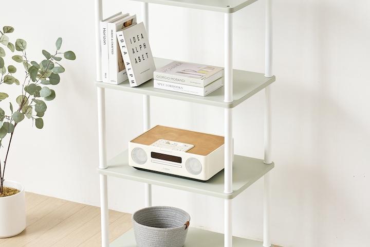 조립식 시그니처 진열장형 4단 렌지대수납장 주방선반 밥솥렌지대 밥솥다이