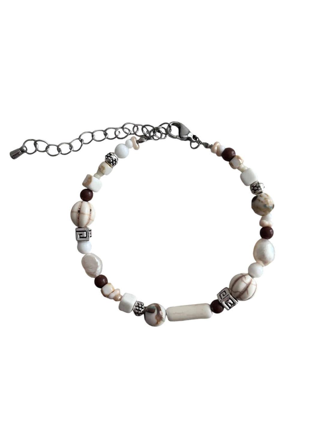 아이보리 원석 비즈 팔찌