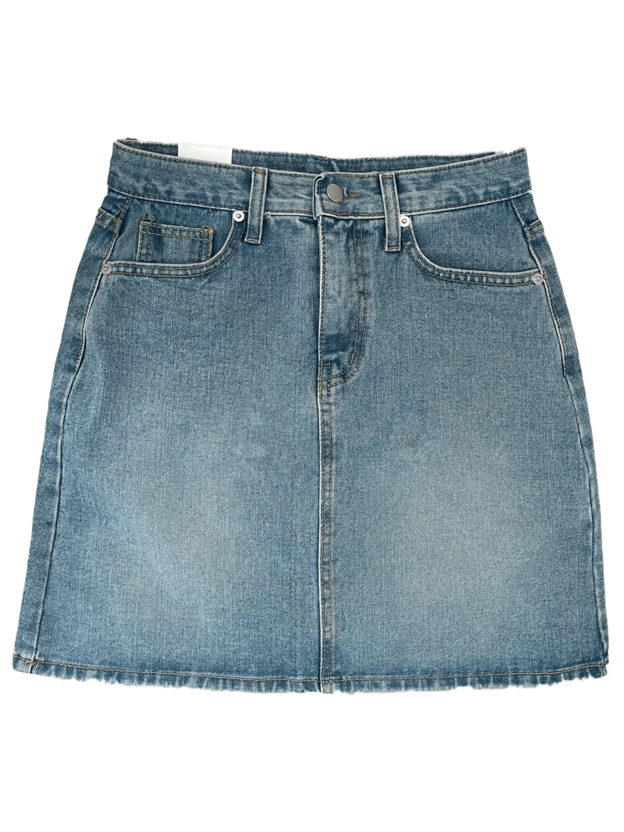 [S~XL] 연청 중청 흑청 A라인 데님 미니 스커트 3color