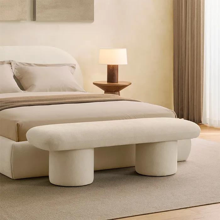 오브 패브릭 베드벤치_아이보리