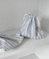 피치크런치 [made] 빈티지 스트라이프 스트링 파우치 (2size)