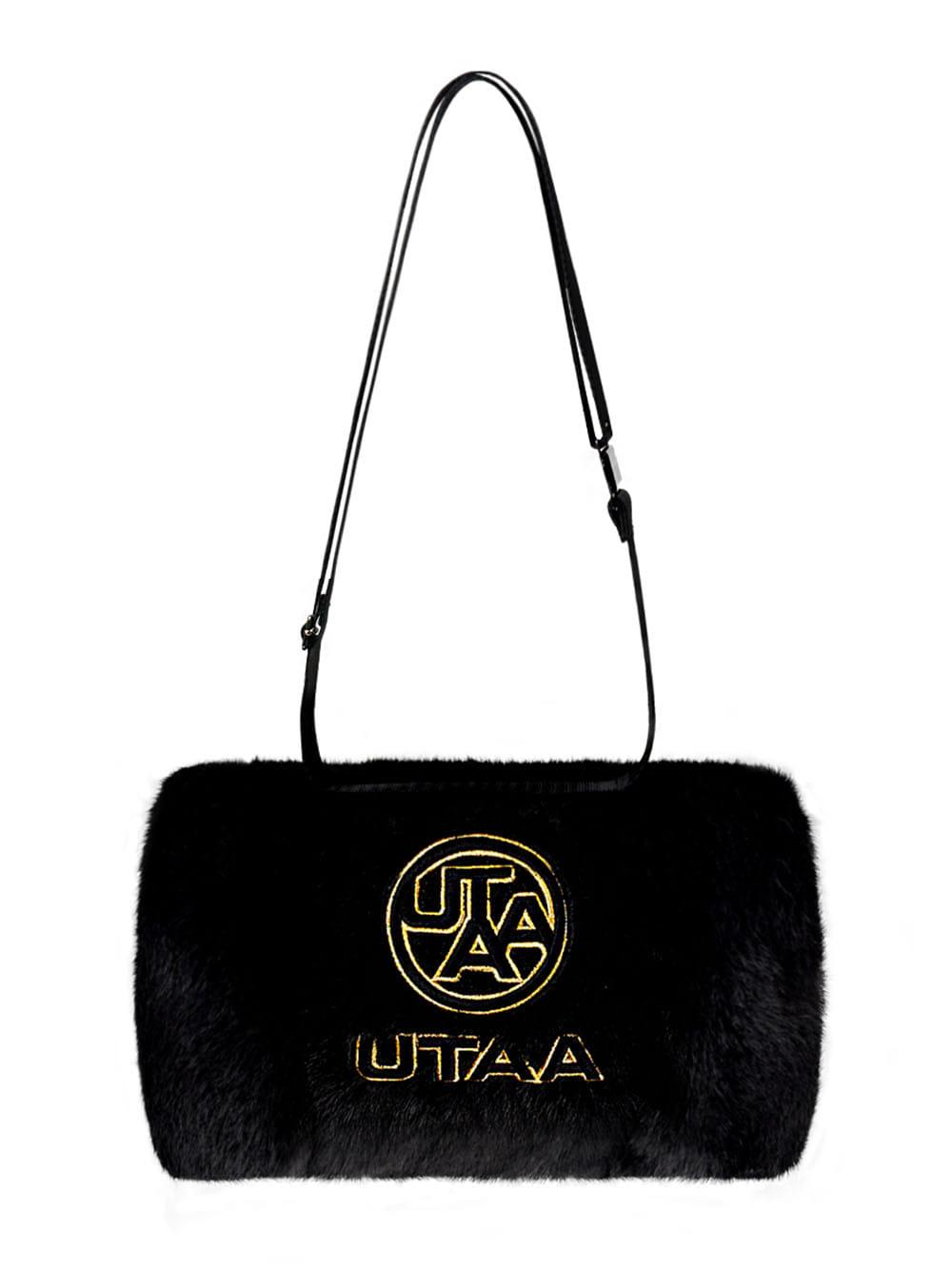 UTAA Gold Snow Fur Belted Hand Warmer : Women's Black (UB4GXF629BK)