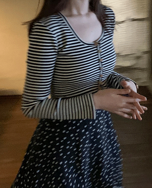 wood button cardigan / 4color