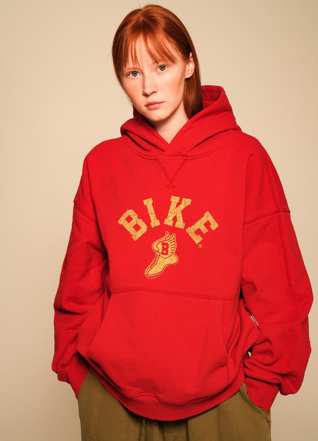 WINGED SHOE LOGO HOODIE SWEATSHIRTS _ RED