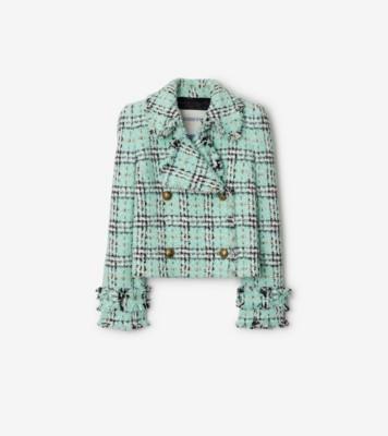 체크 부클레 재킷 (서프) - 여성, 나일론, 면 | 공식 Burberry®