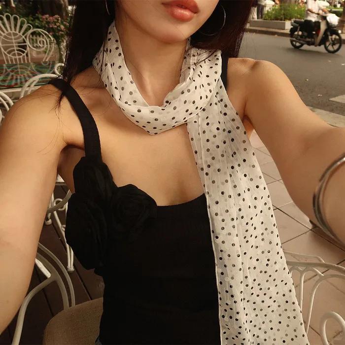 [2차 재입고] Raindrop Sheer Muffler (2 Color) - White