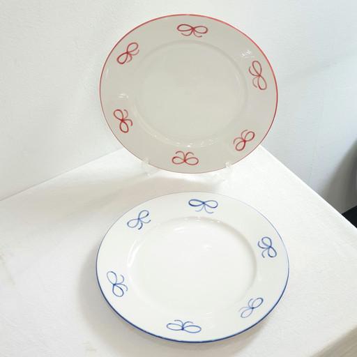 리본접시 도자기접시 감성접시 자취선물 집들이선물