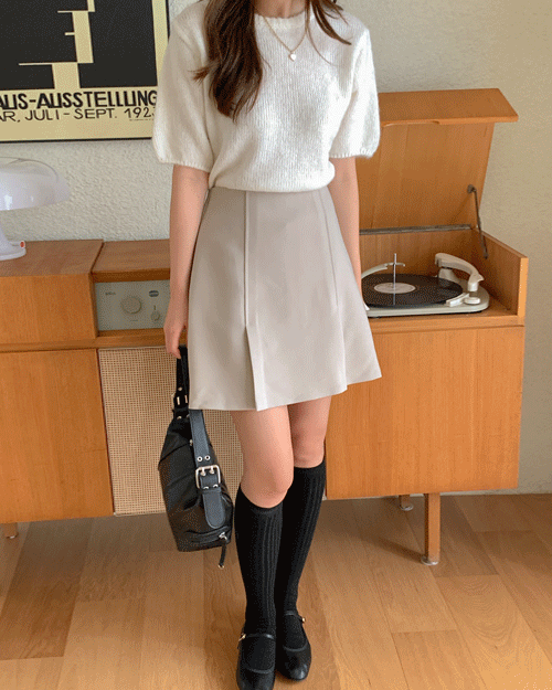 씨엔 절개 스커트(2color)