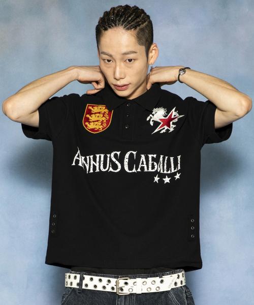 GT184 카발리 카라 티셔츠 (BLACK)