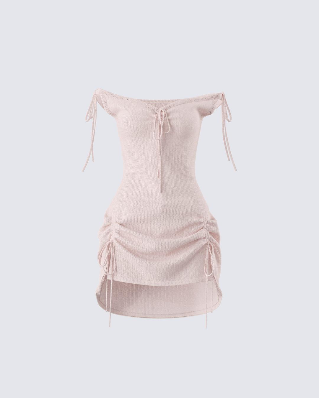 Wrenley Beige Ruched Sweater Top - XS/S
