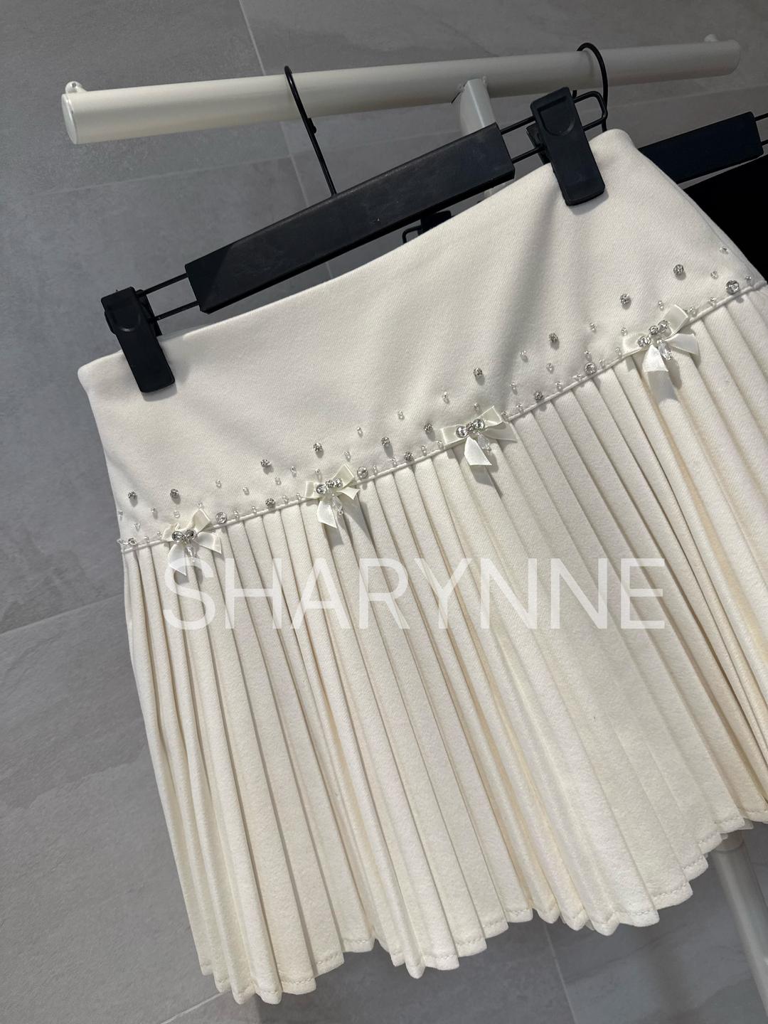 샤린느 로맨스 포인 스커트 🎀(강추/치마바지/리본/비즈/플리츠)