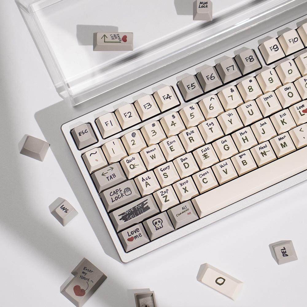 레트로 러브스토리 키캡 PBT 염료승화 체리 프로파일 142키