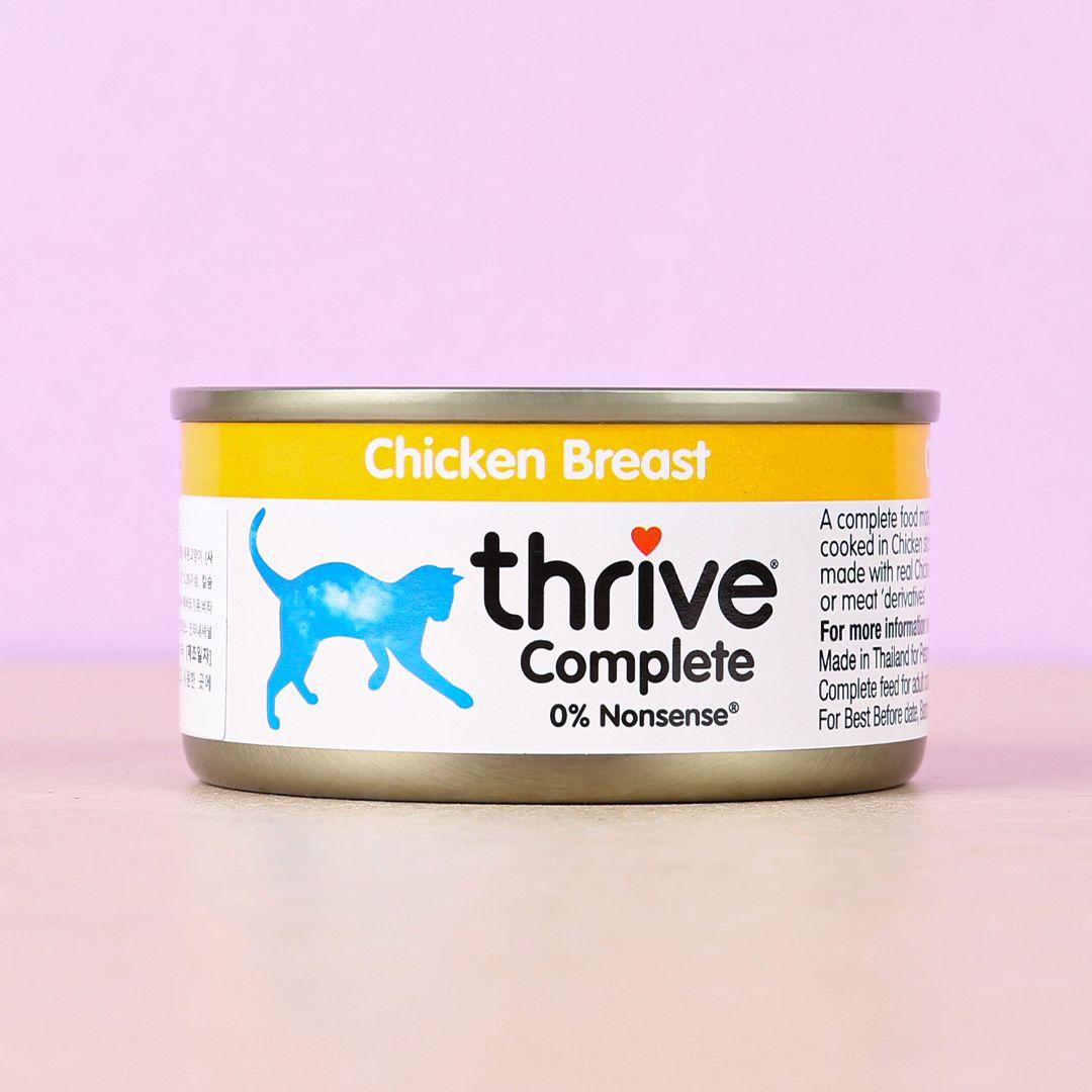 쓰라이브 캣 Complete 100% 닭가슴살 캔 75g