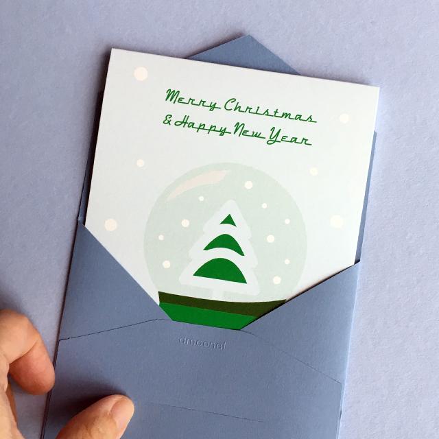 눈 내리는 스노우볼 카드