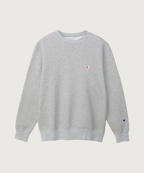 C로고 레귤러핏 크루넥 스웨트셔츠 Oxford Grey
