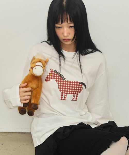 [UNISEX]PAPER PONY 롱슬리브 티셔츠_4color