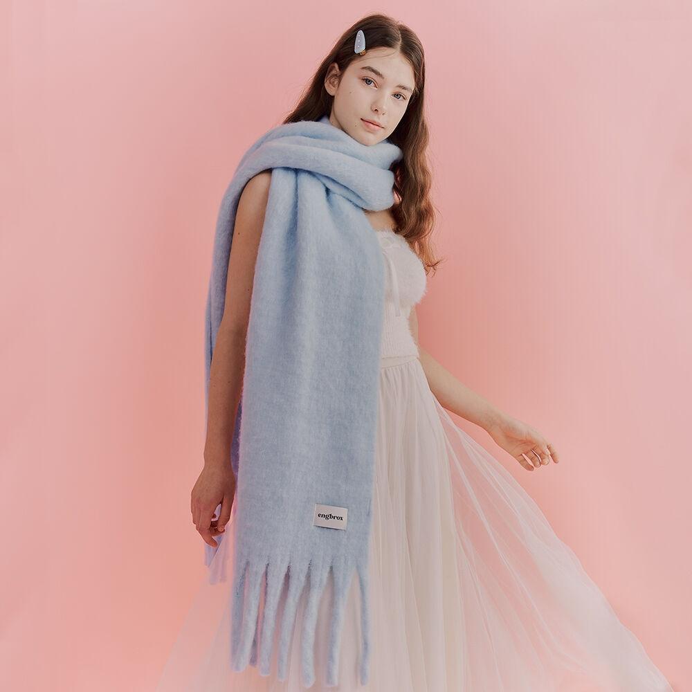 [예약배송 1/15 순차출고][에스파 카리나 착용] cotton candy muffler_blue