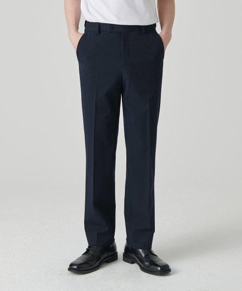 스트레이트 히든 밴딩 슬랙스 [네이비]