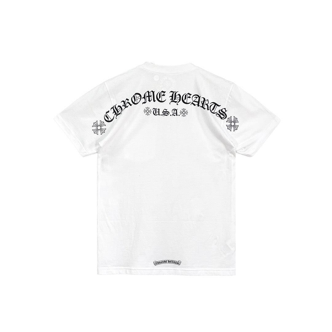 【人気/関税/送料込み】 Chrome Hearts Back USA Script Logo Ho 크롬하츠 Chrome Hearts Back USA Script Logo Short Sleeve Tee