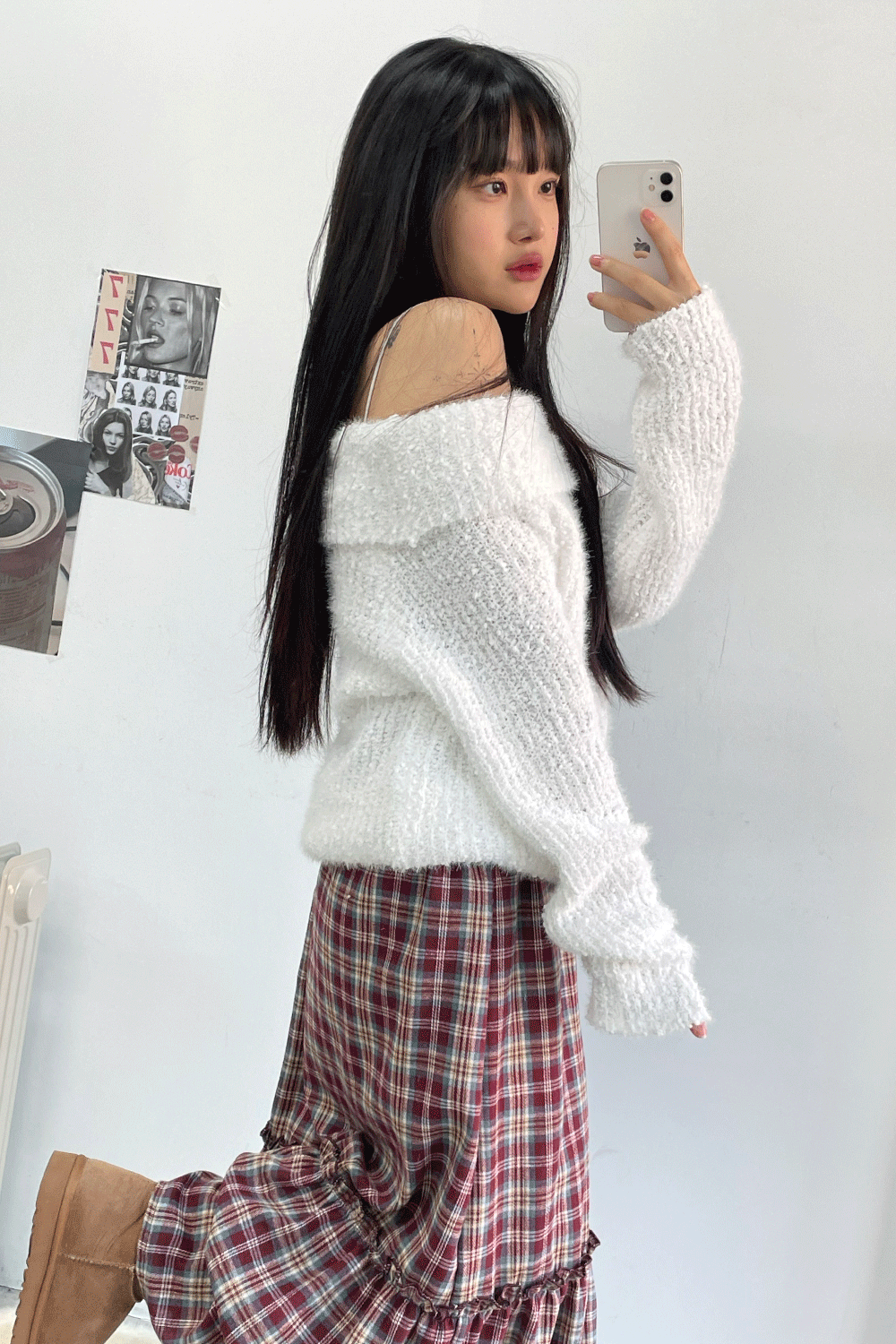 allen line off shoulder knit (3colors)