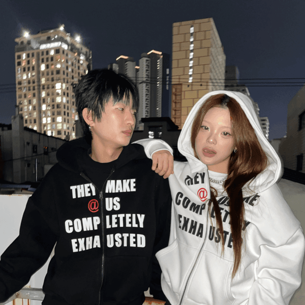 Ex love hoodie zip up (WHITE/UNISEX)