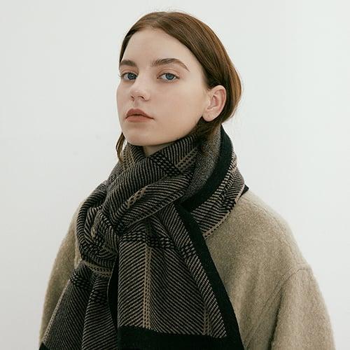 심플 체크 머플러 (2color)