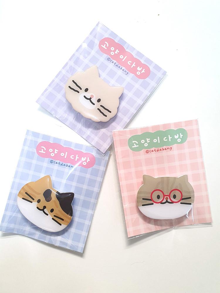 고양이다방 고양이얼굴 모양그립톡