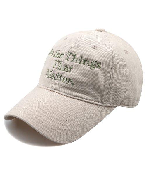 That matter 워싱 볼캡-라이트베이지