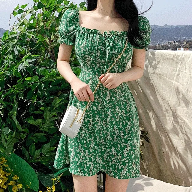 [당일발송/특가세일/백예린st/큐티!청순!섹시!] 내가 제일 예뻐 플라워 셔링 원피스 [누적판매 5000장돌파]