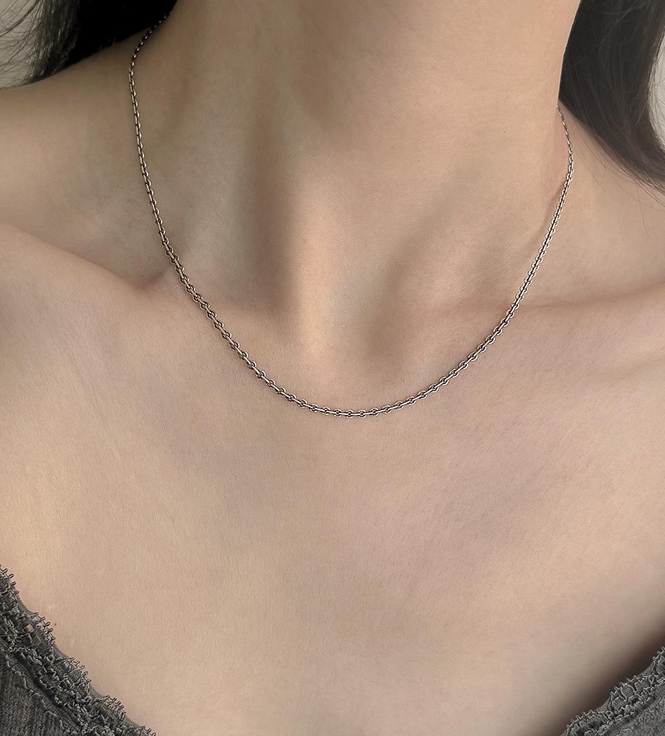 [925 silver] 엘 유화 체인 목걸이_NK206