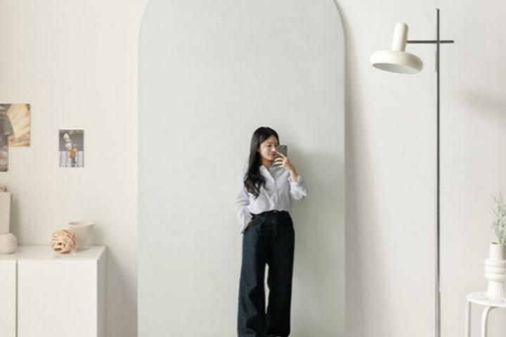 셀레 노프레임 아치형 거울 전신거울 감성거울 인테리어거울 미드센츄리