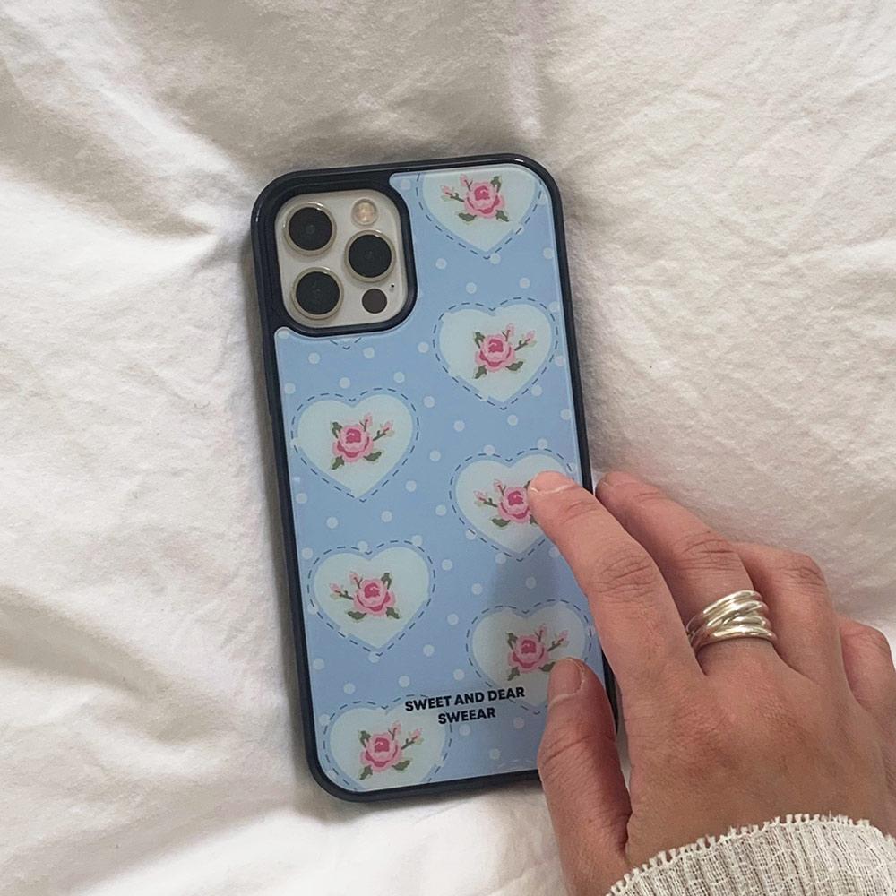 HEART ROSE GLASS CASE