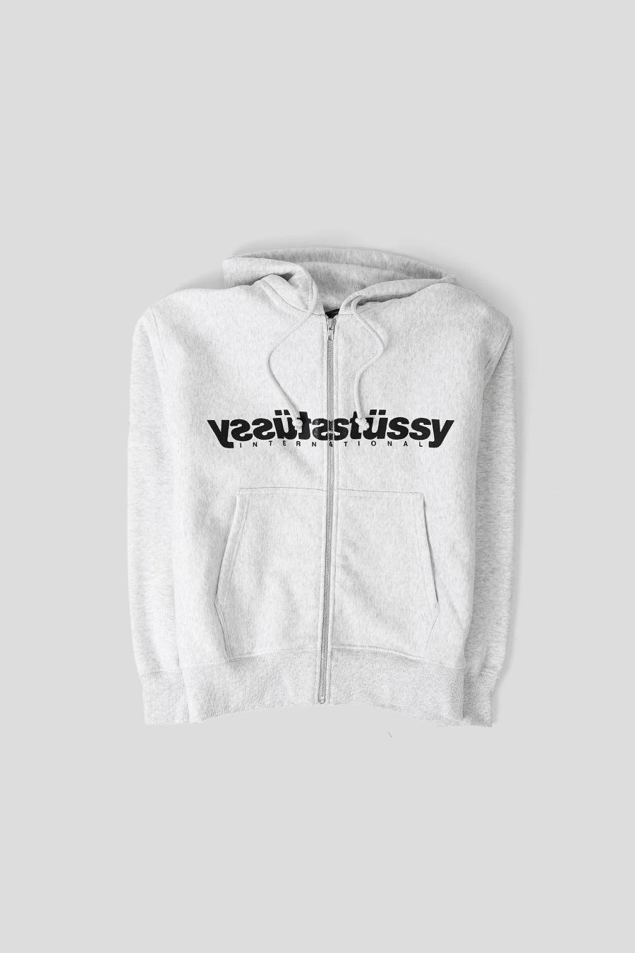 HOODIE ZIP MIRROR GRIS CHINÉ - S