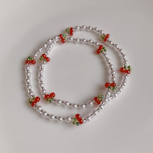 🍒체리 비즈팔찌🍒🤍